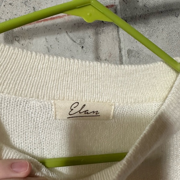 Cream Ruffle Sleeve Sweater - Picture 2 of 3